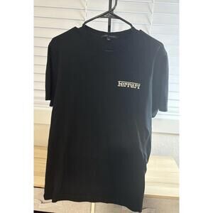 Ferrari T-Shirt by Robert Barakett – Black Embroidered Logo Tee (Men’s Large)